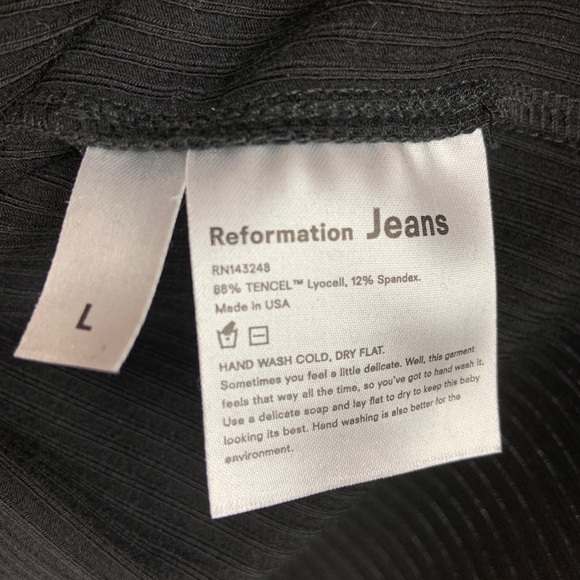 NWT Reformation Black Sweet Mini Dress Size Large - Picture 7 of 8